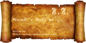 Mocsár Noémi névjegykártya