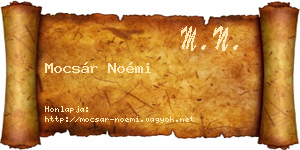 Mocsár Noémi névjegykártya