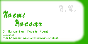 noemi mocsar business card